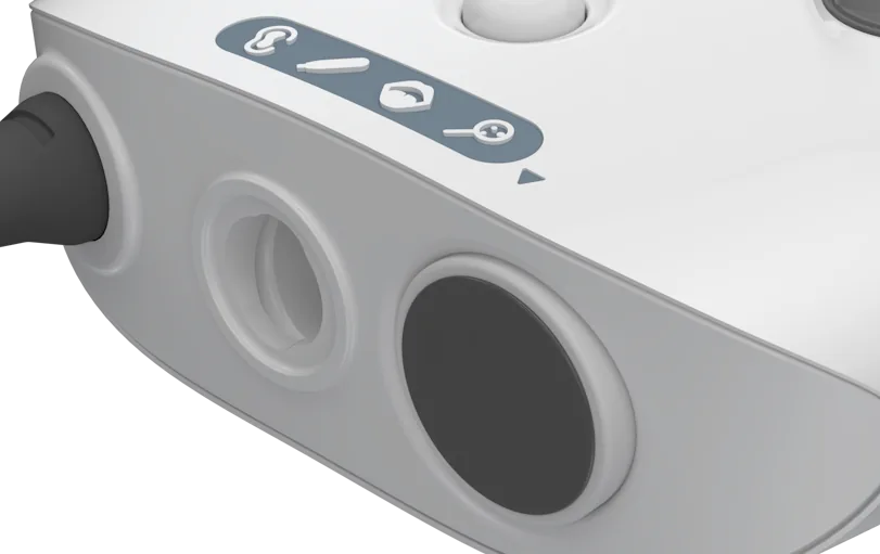 Dermatoscope image of the skin on the doctor's screen